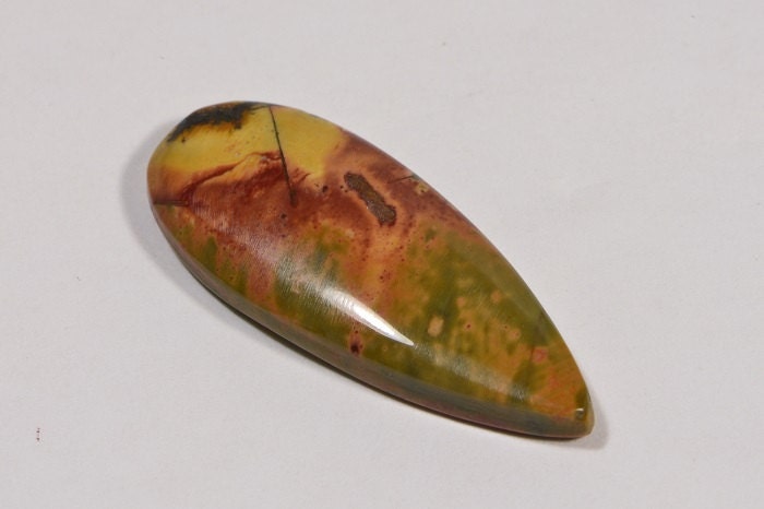 Cherry Creek Jasper Cabochon: Freeform Gemstone (29.4x12x4.3mm)