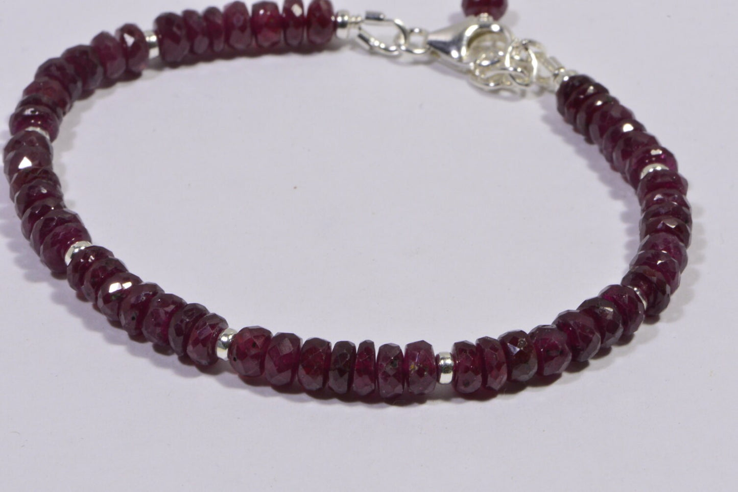 Ruby Beaded Bracelet: 14K Gold Filled, Handmade Gemstone Jewelry