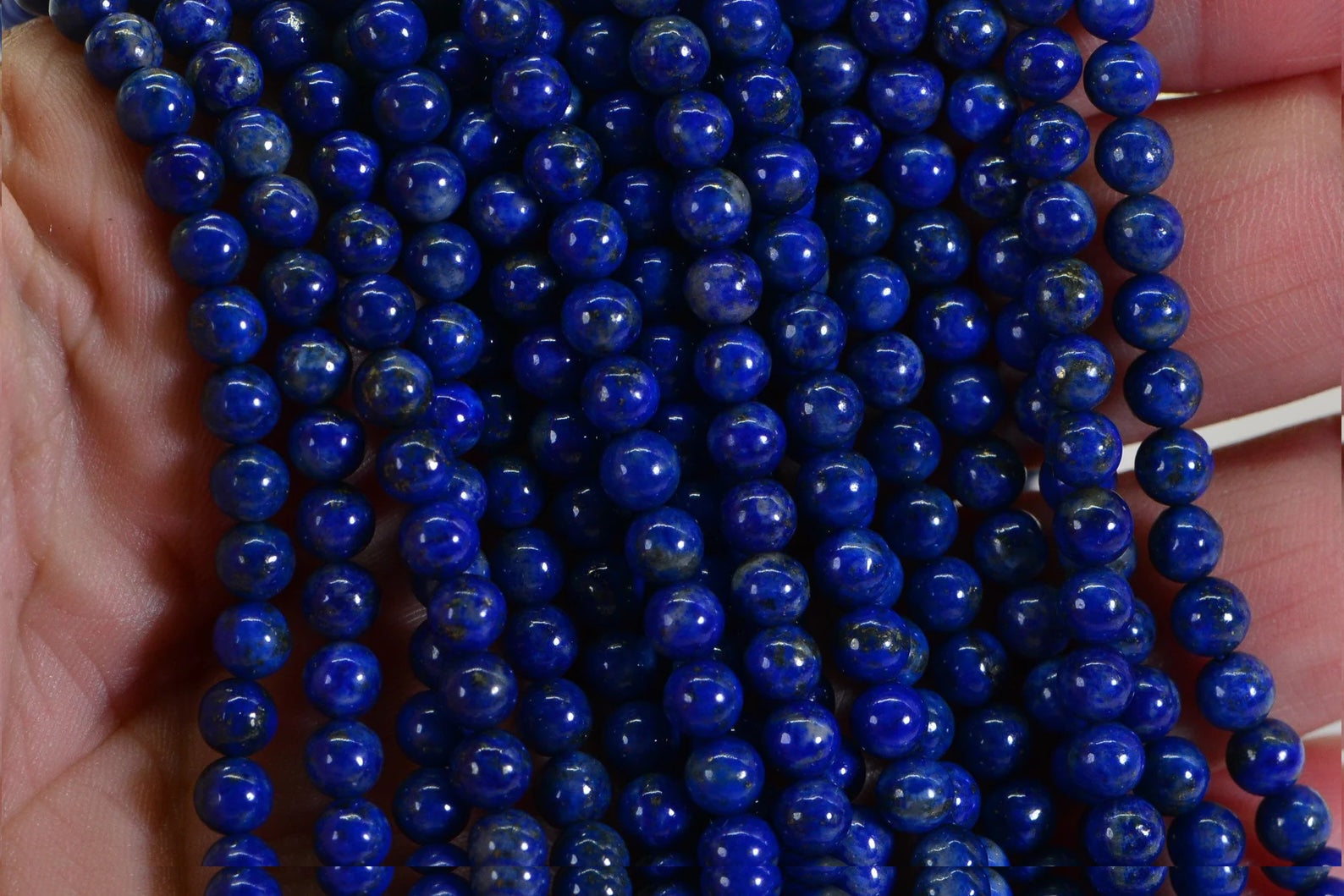 Natural Lapis Lazuli Round Beads – AA Quality 4mm