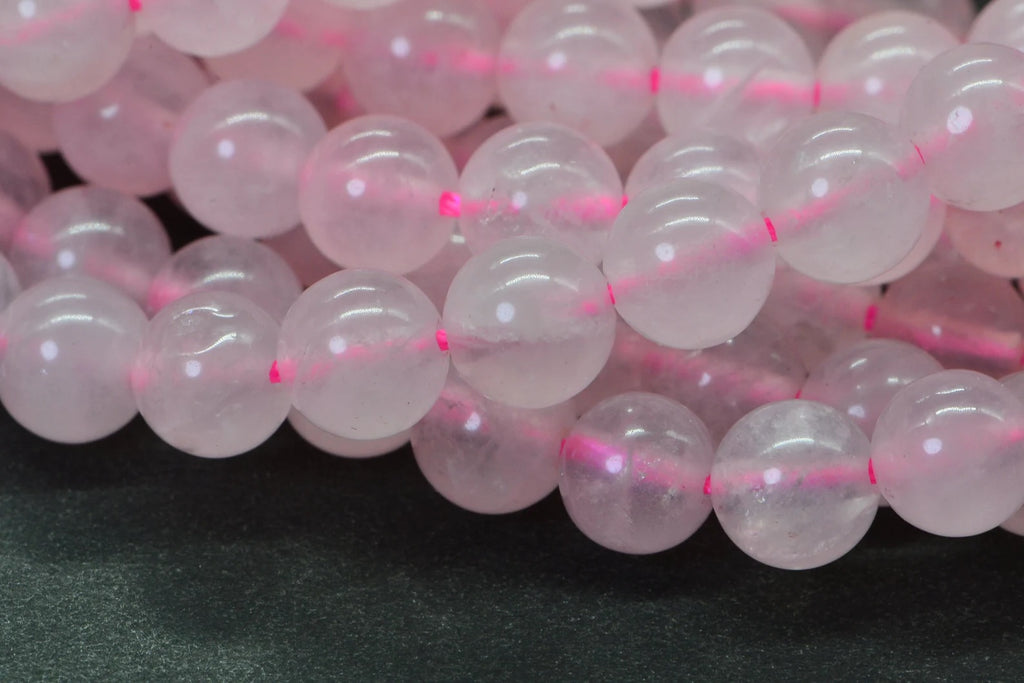 Rose Quartz Round Beads  Natural Gemstone Beads Jewelry Making Supplies