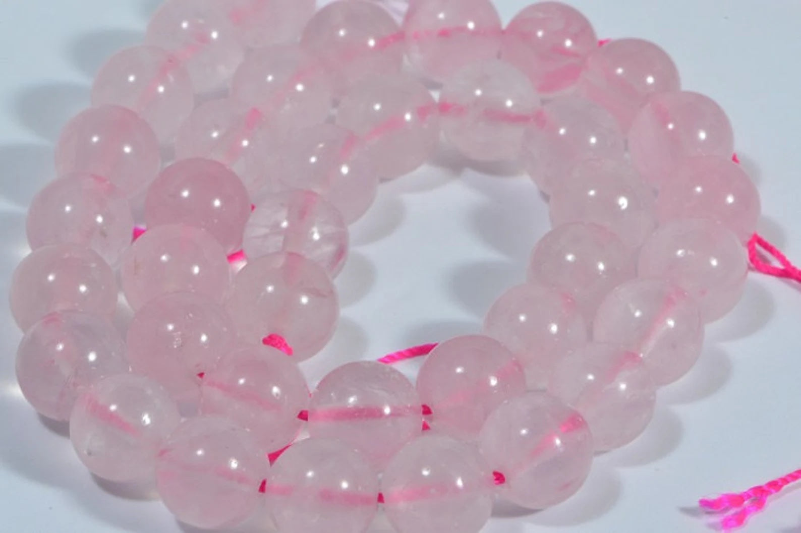 Rose Quartz Round Beads  Natural Gemstone Beads Jewelry Making Supplies