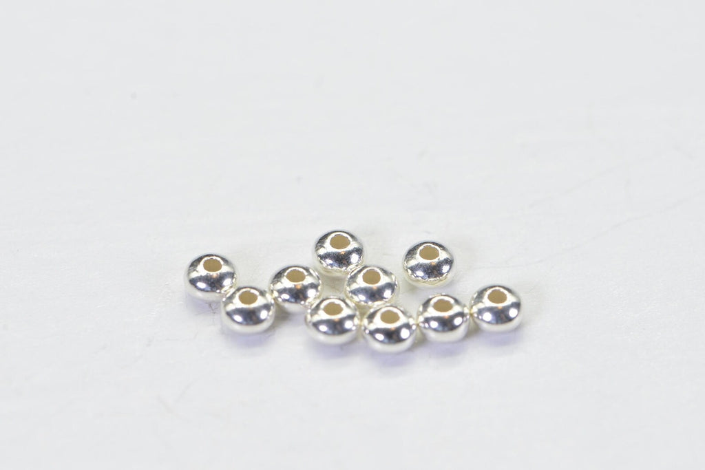 Sterling Silver Saucer Beads 3mm
