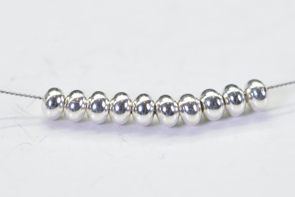 Sterling Silver Saucer Beads 3mm