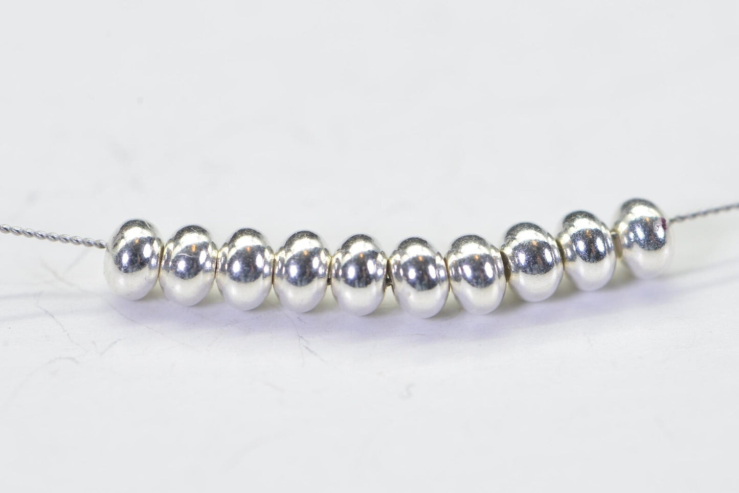 Sterling Silver Saucer Beads 3mm