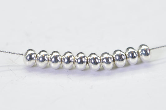 Sterling Silver Saucer Beads 3mm