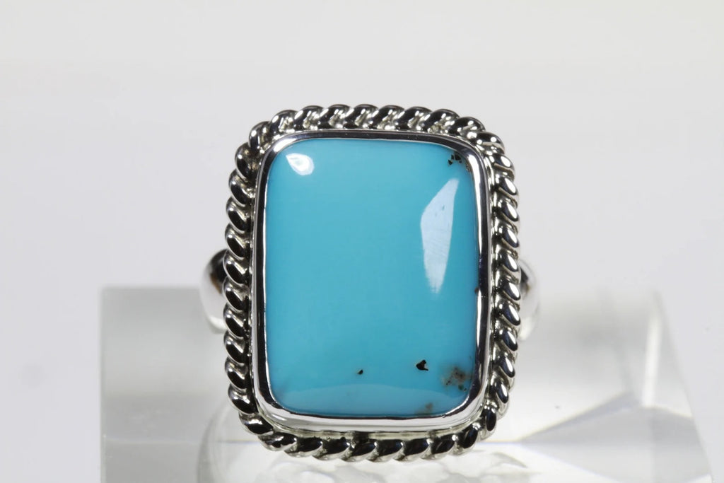 Campitos Turquoise Ring Sterling Silver Ring Handmade Jewelry Gemstone Jewelry Gemstone Rings