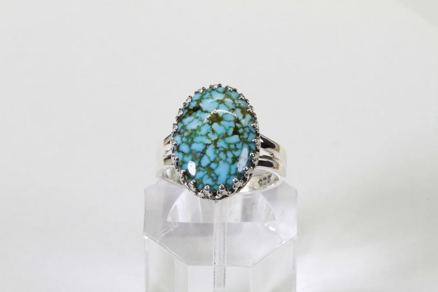 Kingman Turquoise Ring Sterling Silver Ring Handmade Jewelry Gemstone Jewelry Gemstone Pendants